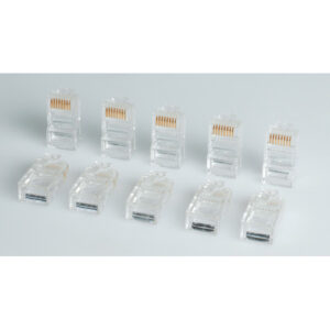 12011087ICE_.jpg ROLINE CONNETTORE MODULARE UTP CAT5E CLASSE D 8P8C MONTAGGIO SU CAVO RJ45 GRIGIO