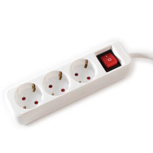 VALUE POWER STRIP, 3X, CON INTERRUTTORI, BIANCO, 1.5M, SHUKO