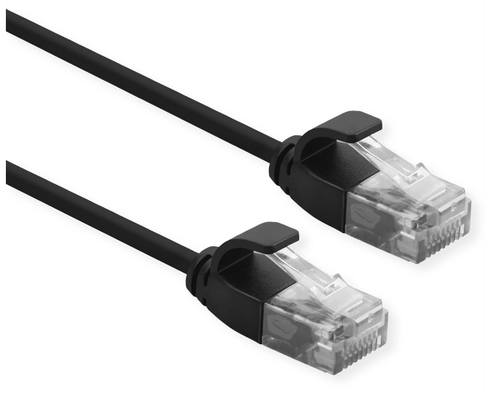 21153956ICE_.jpg ROLINE CAVO DI RETE UTP DATA CENTER PATCH CORD CAT.6A (CLASS EA) LSOH SLIM 3 M NERO