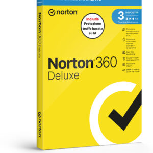 NORTON 360 DELUXE 2026 -ANTITRUFFA- 3 DISPOSITIVI 12 MESI 25GB - IT BOX - SYMANTEC