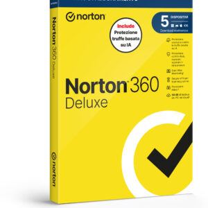 NORTON 360 DELUXE 2026 -ANTITRUFFA- 5 DISPOSITIVI 12 MESI 50GB - IT BOX - SYMANTEC