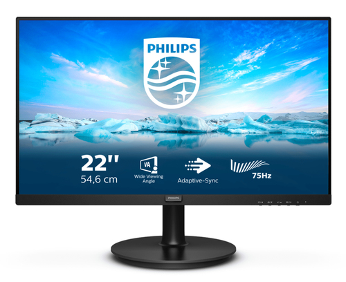 222V8LA.png PHILIPS MONITOR 21,5 LED VA 16:9 FHD 4MS 250 CDM, VGA/DP/HDMI, MULTIMEDIALE