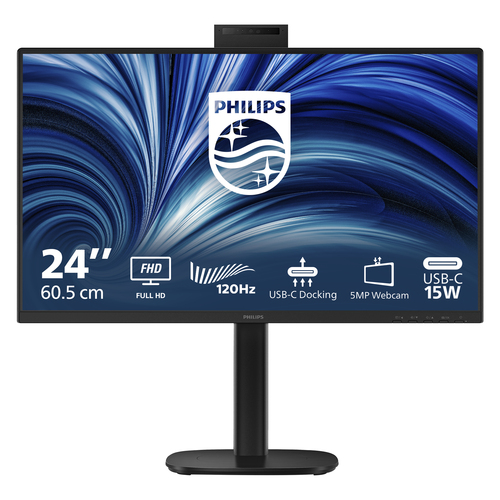 24B2U3301HICE_.jpg PHILIPS MONITOR 23,8 LED IPS FHD 16:9 4MS 300 CDM 120hz, PIVOT, WEBCAM, USB-C DOCK, DP/HDMI, MULTIME