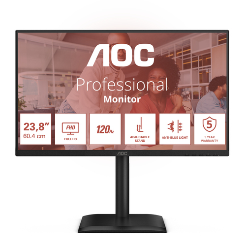 24E4CVICE_.jpg AOC MONITOR 23,8 LED IPS FHD 16:9 4MS 300 CDM, PIVOT, USB-C, DP/HDMI, MULTIMEDIALE