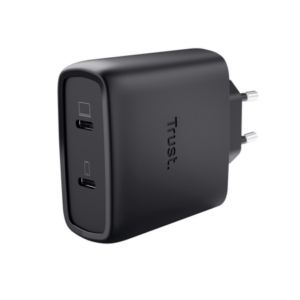 TRUST MAXO 65W 2P USB-C GAN CHARGER BLK