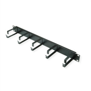 VALUE 19" 1UH GESTIONE CAVI, G - TYPE, 5 GANCI, NERO