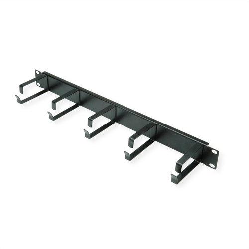 26990310ICE_.jpg VALUE 19" 1UH GESTIONE CAVI, G - TYPE, 5 GANCI, NERO