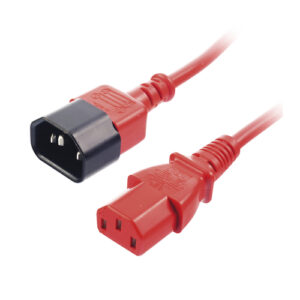 30477ICE_.jpg LINDY PROLUNGA IEC C-13 A C-14 ROSSO, 1M
