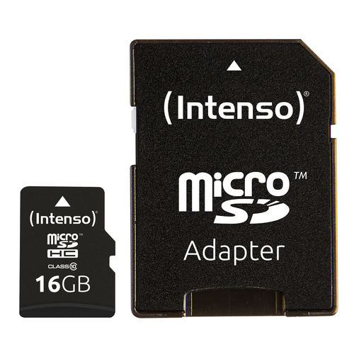 3413470.png INTENSO MICRO SDHC 16GB CLASSE 10 + ADATTATORE SD