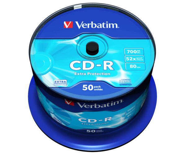 43351.jpg VERBATIM CD-R 700MB 52X EXTRA PROTECTION SURFACE PACK DA 50