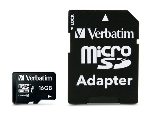 44082.jpg VERBATIM MICRO SDHC 16GB CLASS 10 + ADATTORE
