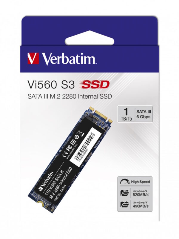 49364.jpg VERBATIM SSD INTERNO VI560 S3 1TB M.2 SATA R/W 520/500