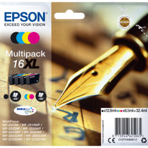 64705d860b385ad0f8b68ec65ef730bd32e76d2d-1.jpg EPSON MULTIPACK XL PER WF-2510WF, WF-2520NF, WF-2530WF WF-2540WF SERIE 16 PENNA E CRUCIVERBA