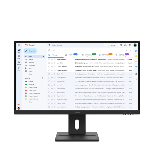 64BCMAT4EUICE_.jpg LENOVO MONITOR 27 LED IPS 16:9 FHD 6MS 300 CDM, PIVOT, VGA/DP/HDMI, MULTIMEDIALE E27-40
