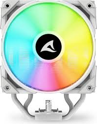 A40RGBWHITE.jpg SHARKOON DISSIPATORE AD ARIA 1X 120MM ARGB PWM FAN, 4X COPPER PIPES, DIRECT TOUCH, TDP 220W, EFFETTO
