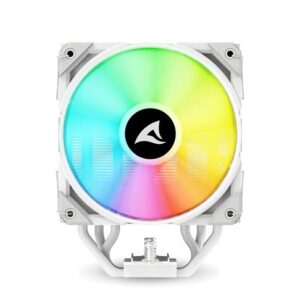 A50RGBWHITE.jpg SHARKOON DISSIPATORE AD ARIA 1X 120MM ARGB PWM FAN, 5X COPPER PIPES, DIRECT TOUCH, TDP 230W, EFFETTO