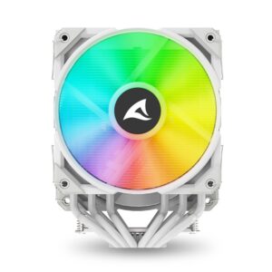 A60RGBWHITE.jpg SHARKOON DISSIPATORE AD ARIA 1X 120MM ARGB PWM FAN, 1X 120MM PWM FAN, 6X COPPER PIPES, DIRECT TOUCH,