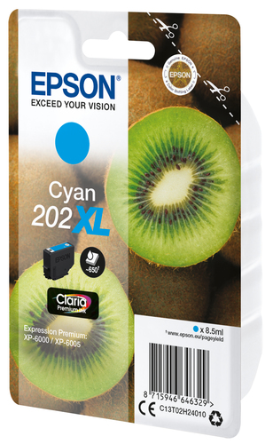 C13T02H24010ICE_.jpg EPSON CART INK CIANO 202XL KIWI CONF SINGOLA AD ALTA CAPACITA