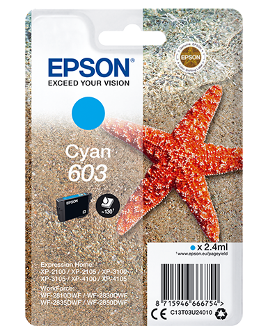 C13T03U24010ICE_.png EPSON CARTUCCIA STELLA MARINA CIANO INKJET ALTA CAPACITA C13T03U24010 NO BLISTER