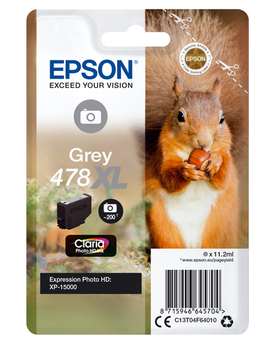 C13T04F64010ICE_.jpg EPSON CART INK GRIGIO PHOTO HD 478XL SCOIATTO