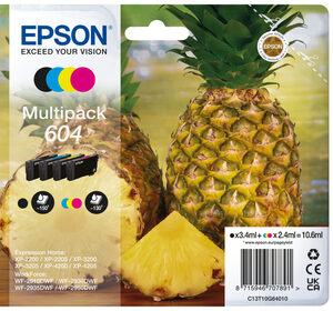 EPSON CARTUCCIA 604 MULTIPACK INKJET SERIE ANANAS 4 COLORI FORMATO STD
