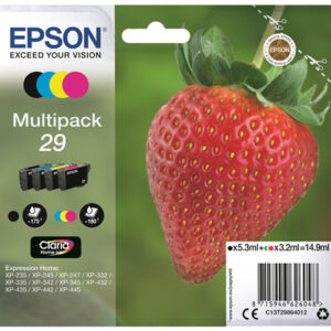 C13T29864012.jpg EPSON CART. INK MULTICOLOR (B+C+M+Y) SERIE FRAGOLA