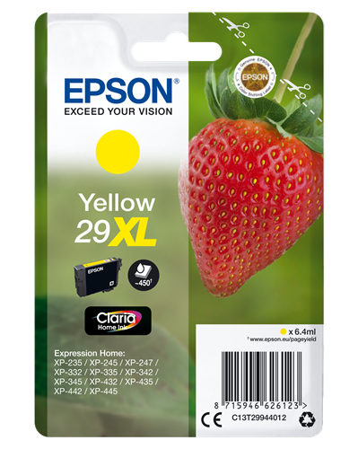 C13T29944012.jpg EPSON CART. INK GIALLO 29XL SERIE FRAGOLA