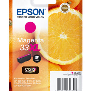 C13T33634012.jpg EPSON CART INK MAGENTA T33XL, SERIE ARANCIA