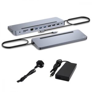 C31FLAT2PDPRO100W.jpg I-TEC DOCKING STATION USB-C METAL ERGONO DISPL CON POWER DELIVERY 100W+ I-TEC UNIVERSAL CHARGE 100W