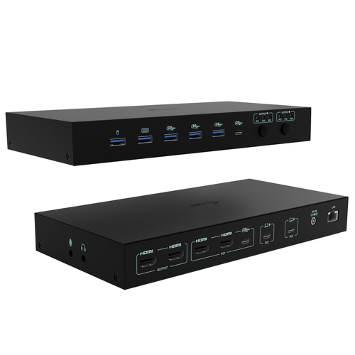 C31KVMDOCKPDPROICE_.jpg I-TEC DOCKING STATION USB-C KVM PER 3 HOSTS, DUAL DISPLAY, POWER DELIVERY 1X 92W/2X 65W