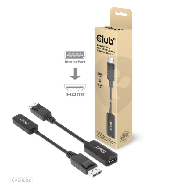 CLUB 3D ADATTATORE DISPLAYPORT 1.4 TO HDMI 4K 120HZ M/F - CLUB3D