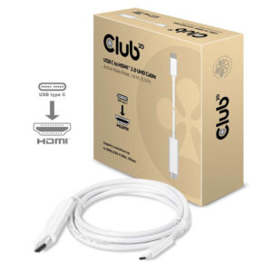 CAC1514ICE_.jpg CLUB3D USB TYPE C 3.1 GEN 1 TO HDMI 2.0 CABLE 1.8 METERS/ 5.9 FEET - SUPPORT 4K UHD @ 60HZ