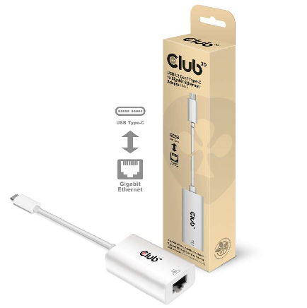 CAC1519.png CLUB3D USB TYPE C 3.1 GEN 1 GEN 1 MALE TO 1GB ETHERNET FEMALE ACTIVE ADAPTER