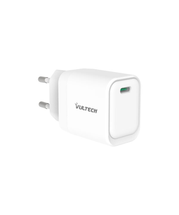 CC331C.jpg VULTECH CARICATORE ADATTATORE UNIVERSALE, 1 X TYPE-C PD30W GAN PPS 33W, BIANCO COMPATTO