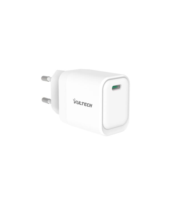 CC451C.jpg VULTECH CARICATORE ADATTATORE UNIVERSALE, 1 X TYPE-C, PD45 GAN PPS 45W, BIANCO COMPATTO