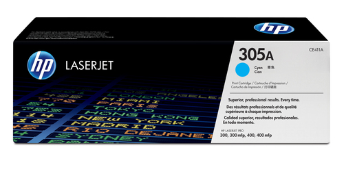 CE411A.jpg HP TONER CIANO PER M351/451/375/475 LJ PRO300/400 2600PAG, 305A