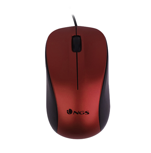 CREWRED.png NGS MOUSE OTTICO 1200 DPI CON FILO ROSSO