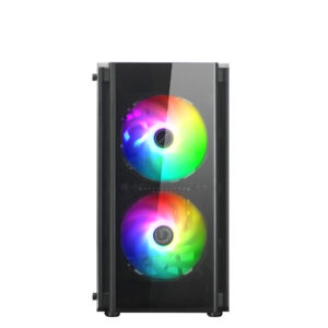 CS0322PWR28K337.jpg NUWO MICRO CASE ATX BLITZ R28 0.5MM SPCC USB3.0/2.0 3 FAN 12CM ARGB RAINBOW FRONT MESH SIDE GLASS N