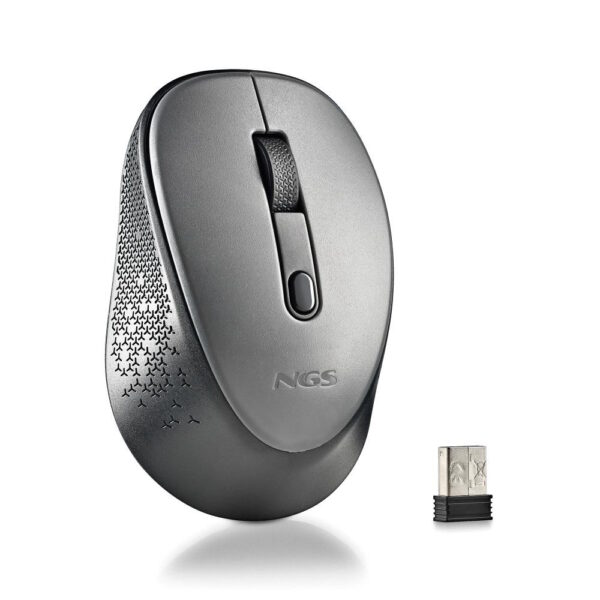DEWGRAY.jpg NGS MOUSE WIRELESS GRIGIO 2 PULSANTI E ROTELLA DI SCORRIMENTO