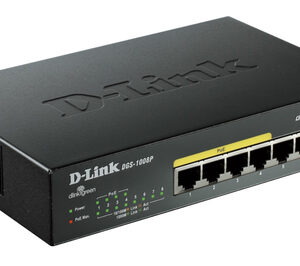 DGS1008P.jpg D-LINK SWITCH 8 PORTE GIGABIT 10/100/1000 DI CUI 4 POE