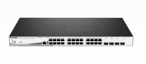 DGS121028MP.jpg D-LINK SWITCH 24 PORTE GIGABIT POE + 4 PORTE SFP JUMBO FRAME 370W