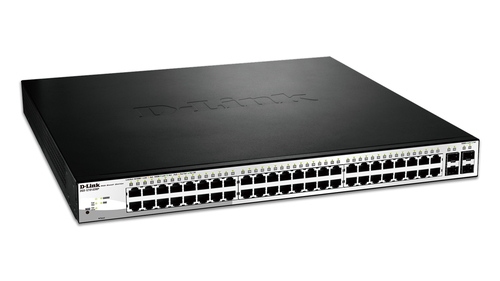DGS121052MP.jpg D-LINK SWITCH EASYSMART 52 PORTE GIGABIT POE 370W 4 SLOT SFP/COMBO 19 RACKMOUNT