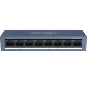 DS3E0108OICE_.webp SWITCH HIKVISION 10/100 CASE METALLICO - SOHO 8 10/100M RJ45 PORTS, DESKTOP STEEL CASE UNMANAGED