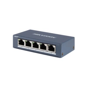 DS3E0505O.jpg HIKVISION SWITCH 5 PORT GIGABIT UNMANAGED SWITCH 5 GIGABIT RJ45 PORTS, DESKTOP STEEL CASE UNMANAGED