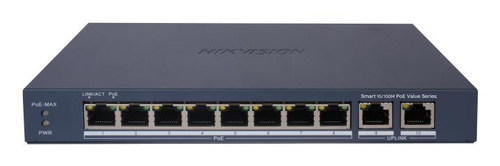 DS3E1310PEIMICE_.jpg HIKVISION SWITCH SMART MANAGED POE 10/100 8 POE PORTS