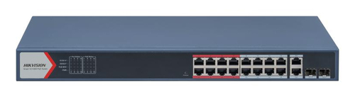 DS3E1318PEIICE_.jpg HIKVISION SWITCH SMART MANAGED POE 10/100 + UPLINK GIGABIT COMBO
