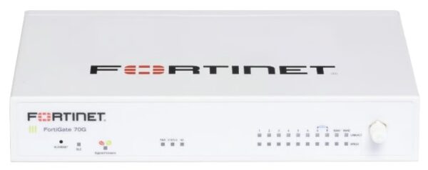 FORTIGATE-70G CON 10 PORTE GE RJ45 (DI CUI 7 PORTE INTERNE, 2 PORTE WAN E 1 PORTA DMZ). - FORTINET