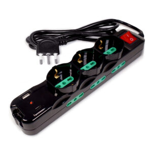 FMP9IIGUSB.jpg TECNOWARE MULTIPRESA INPUT ITA 16A, 3 USCITE ITA/SCHUKO, 6 ITA 10/16A, USB-A, USB-C