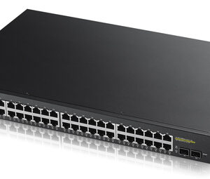 ZYXEL SWITCH MANAGED 48 PORTE GIGABIT, 2XSFP, SSENZA VENTOLE, DESKTOP/RACK