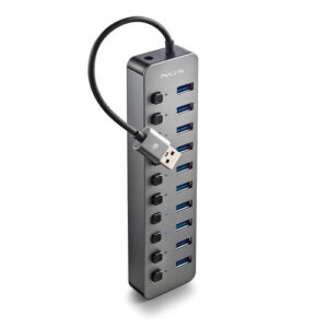IHUB10ICE_.jpg NGS IHUB 10: Hub 10 porte USB 3.0. Velocit di trasferimento dati a 5Gbps. Lunghezza del cavo: 180 m